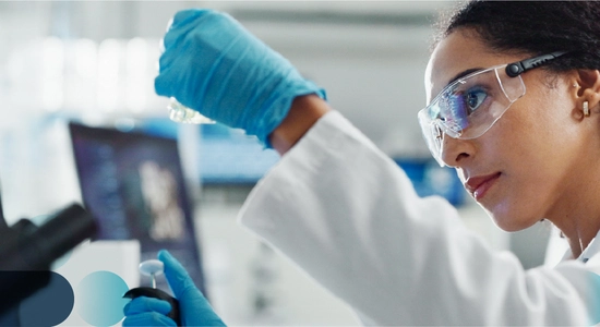 Pharmaceutical professional in a lab setting